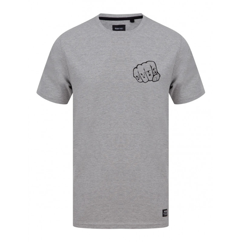 Navitas T-Shirt Knuckles Tee Grey Marle XL