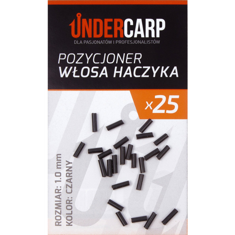 UnderCarp Pozycjoner włosa haczyka 1.0mm Czarny 25szt.

