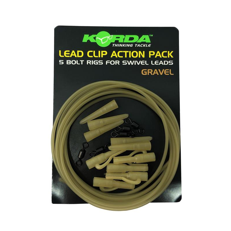 Korda Lead Clip Action Pack Gravel Komplet do 5 Zestawów typu Lead Clip