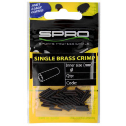 Spro Tulejki Zaciskowe Matte Black Single Brass Crimp 1.8x10 50szt. 