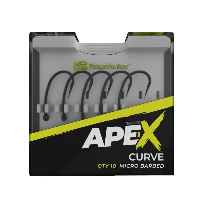 RidgeMonkey Ape X Curve Barbed r.8 10szt. haki karpiowe