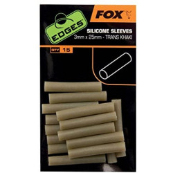 Fox Edges Silicone sleeves 3mm x 25mm x 15pcs trans khaki