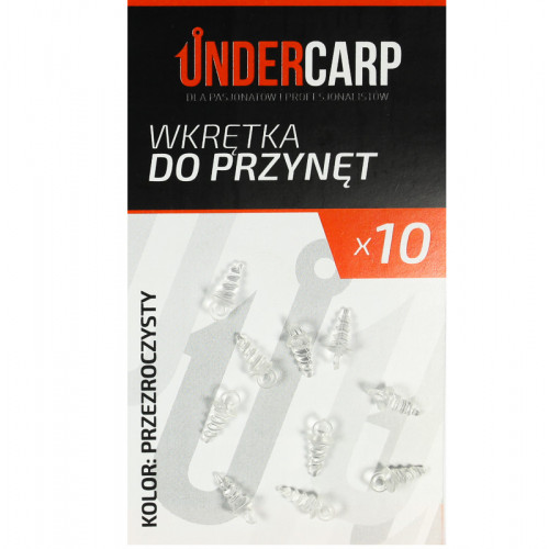 UnderCarp Wkrętka do przynęt Przezroczysta 10szt. 