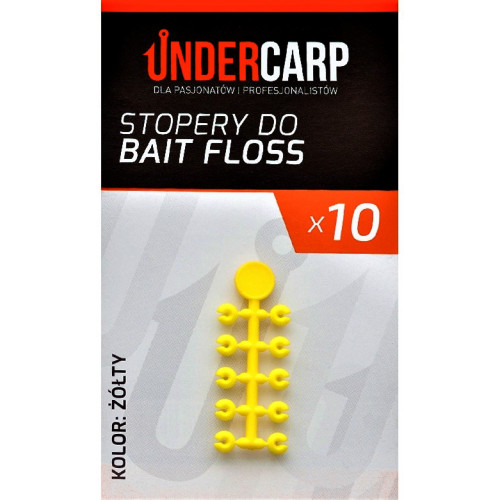 UnderCarp Stopery do Bait Floss Żółty 10szt. 