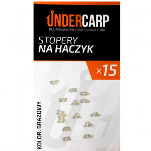 UnderCarp Stopery na haczyk Brązowe 15szt.