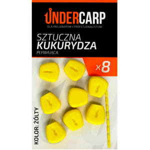 UnderCarp Sztuczna kukurydza Pływająca Żółta 8 szt.
