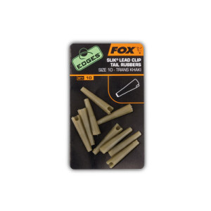Fox Slik Lead Clip Tail Rubbers Trans Khaki 10szt.