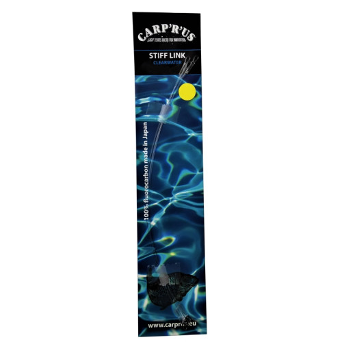 Carp'r'us Przypon z Fluorocarbonu Stiff Link Clearwater 30lb 9,5cm