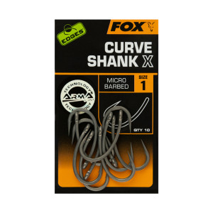 Fox Curve Shank X r.4 10szt haki karpiowe