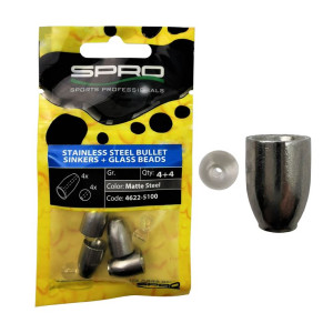 Spro Stainless Steel Bullet Sinkers 3,5g Matte Steel 5+5