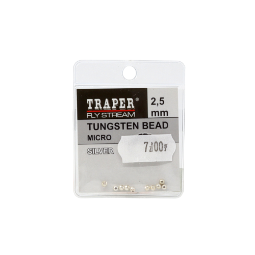Traper Tungsten Bead Micro 2.5mm Silver główki wolframowe