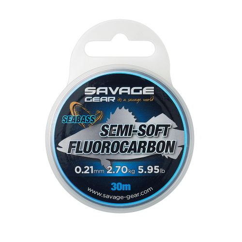Savage Gear Semi-Soft Fluorocarbon Seabass 30m 0.21mm 2.70kg