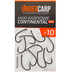 UnderCarp Continental Pro r.4 10szt haki karpiowe