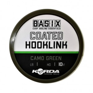 Korda Basix Coated Hooklink 25lb 10m Camo Green Plecionka