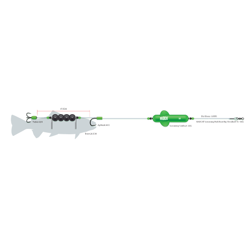 Madcat Screaming Profi River Rig "Deadbait" M 40g
