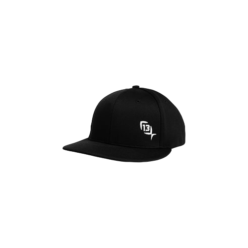 13F Black Flat Brim czapka czarna