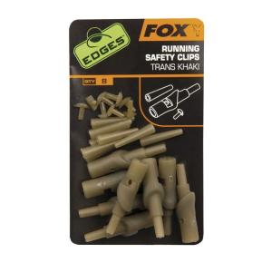 Fox Edges Running Safety Clips Trans Khaki x8
