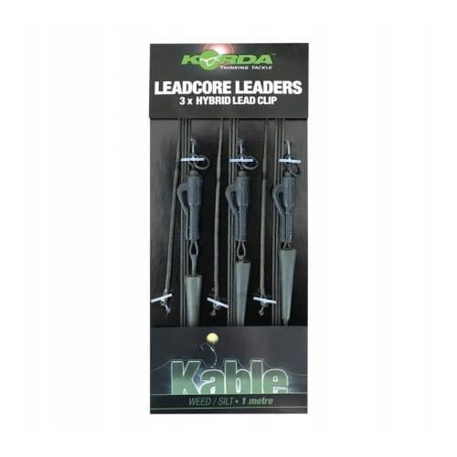 Korda Leadcore Leaders Hybrid Lead Clip Weed/Silt 1m 3szt.