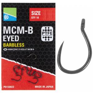 Preston MCM-B Barbless Eyed r.16 10szt haczyki