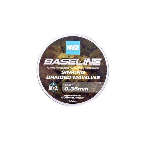 Nash Baseline Sinking Braid Camo 40lb 600m plecionka