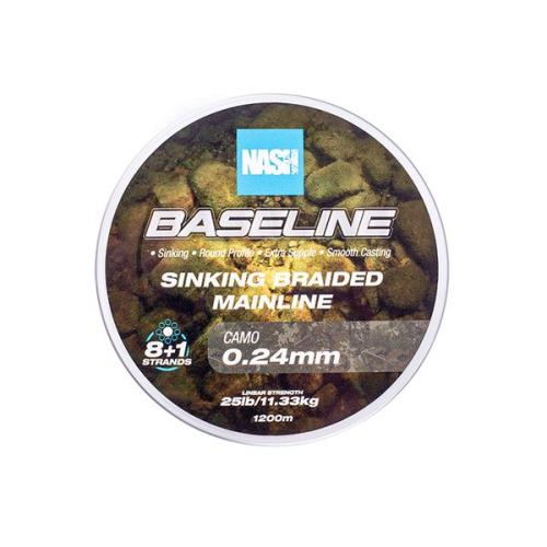 Nash Baseline Sinking Braid Camo 25lb 1200m plecionka