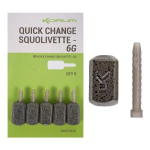 Korum Quick Change Squolivette 6g 5szt. ciężarki