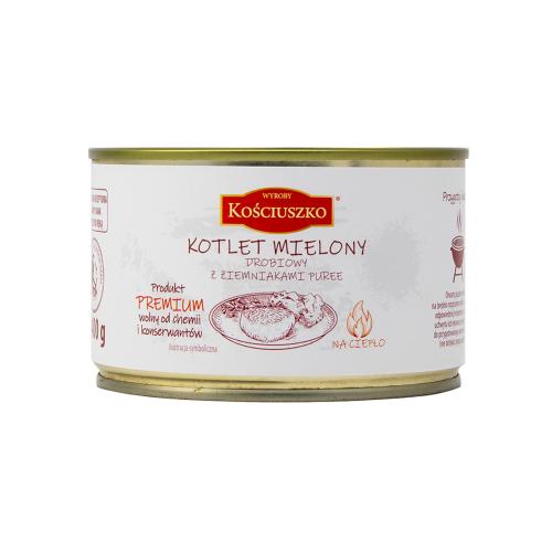 Wyroby Kościuszko Kotlet mielony drobiowy z ziemniakami puree 400g