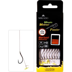 Mikado MF Maruseigo pushstop r.6 plecionka 0.16mm 10cm 8szt. gotowe przypony