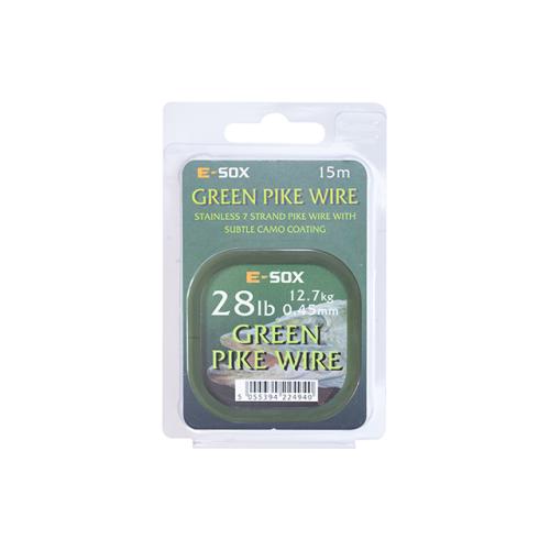 Drennan Green Pike Wire 28lb 15m linka stalowa