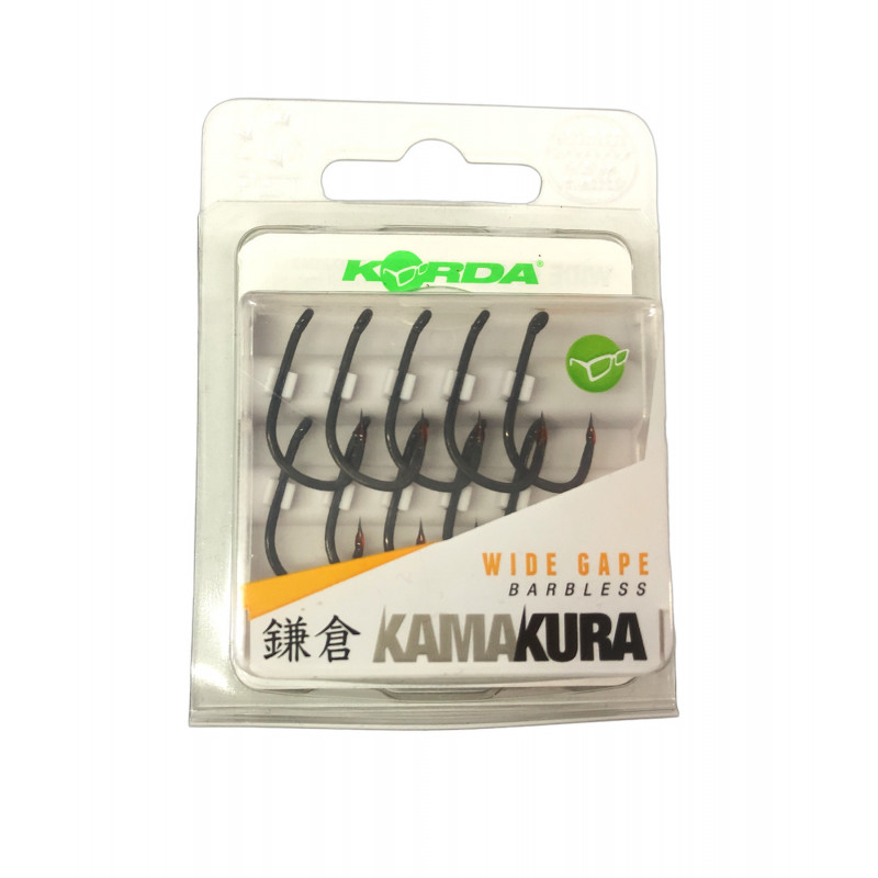 Korda Kamakura Wide Gape Barbless r.8 10szt. haki karpiowe