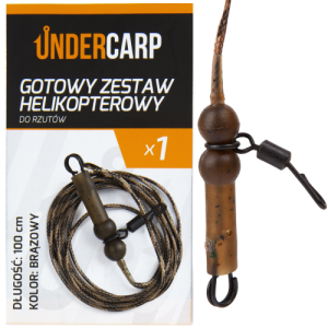 UnderCarp Leadcore z Helikopterem do Rzutu Brązowy 100cm