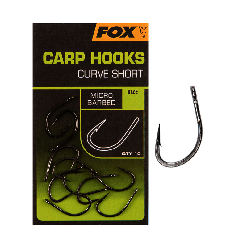 Fox Haki Carp Hooks Curve Short r.8 Barbed 10szt.
