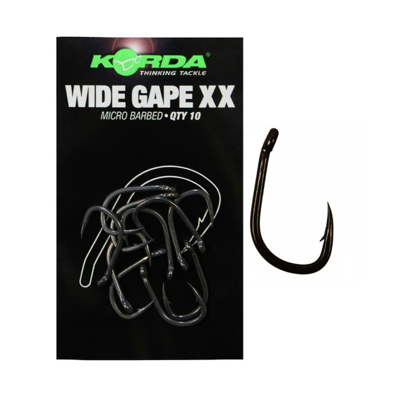 Korda Wide Gape XX Micro Barbed r.1 10szt. haki karpiowe