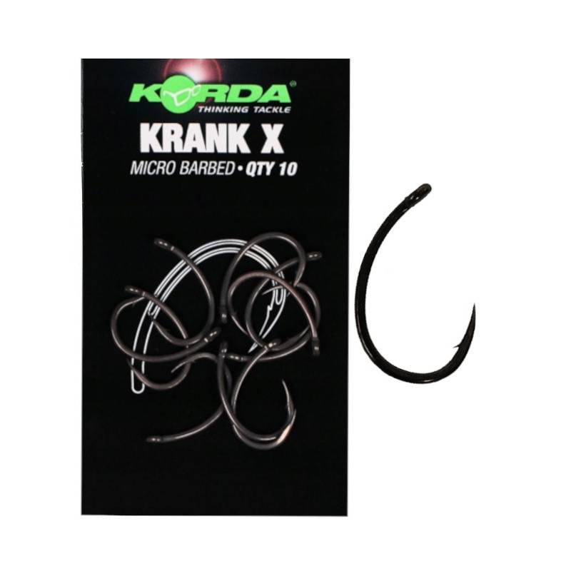 Korda Krank X Micro Barbed r.2 10szt. haki karpiowe