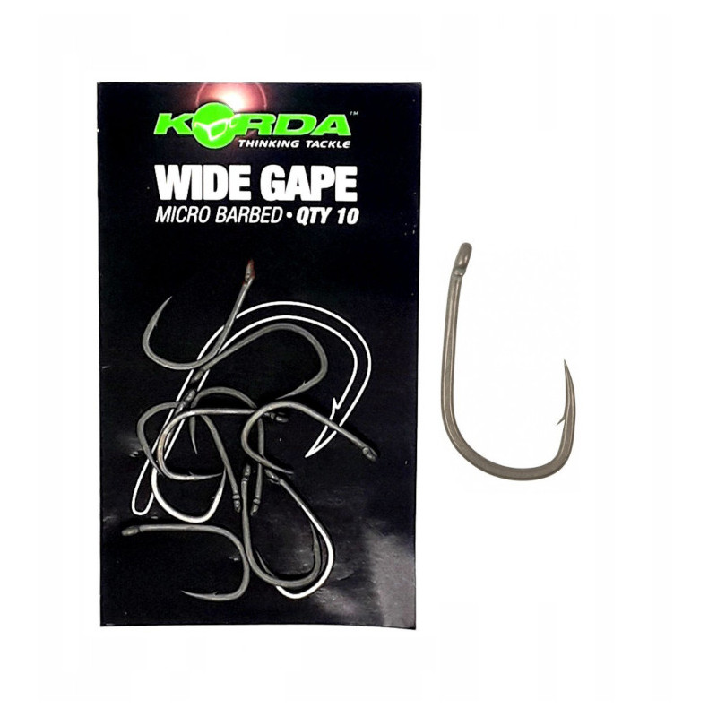 Korda Wide Gape Micro Barbed r.8 10szt. haki karpiowe