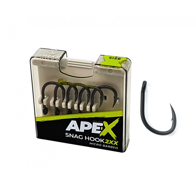 RidgeMonkey RM-Tec Ape-X Snag Hook 2XX r.6 10szt haki karpiowe