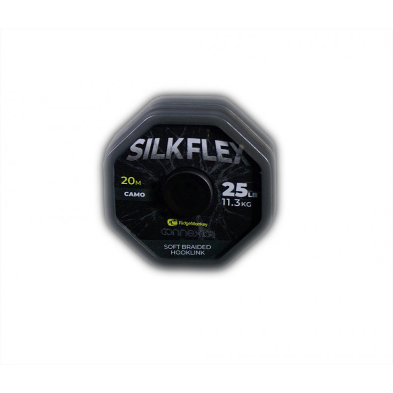 RidgeMonkey Connexion SilkFlex Soft Braid Hookklink 25lb 11.3kg 20m