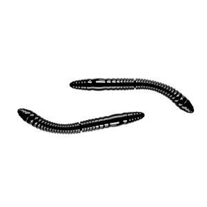 Libra Lures Fatty D'Worm Tournament 040 Black Cheese