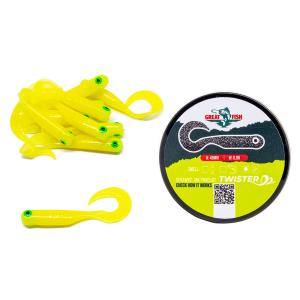 Great Fish GF1 Twister Soft Bait No Scent Yellow 10szt 49mm