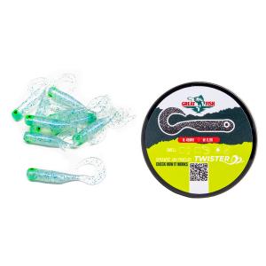 Great Fish GF1 Twister Soft Bait No Scent Ice Blue 10szt 49mm
