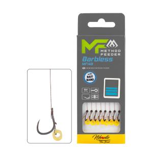 Mikado MF14 gumka bezzadziorowe r.12 plecionka 0.12mm 10cm 8szt. gotowe przypony