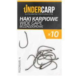 UnderCarp Wide Gape r.4 10szt. teflonowe haki karpiowe