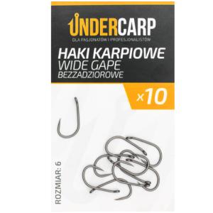 UnderCarp Wide Gape r.6 10szt. teflonowe haki karpiowe
