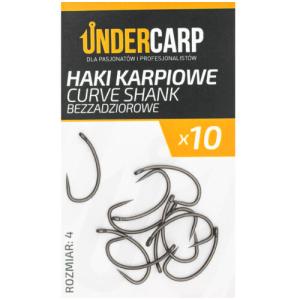 UnderCarp Curve Shank r.4 10szt. teflonowe haki karpiowe