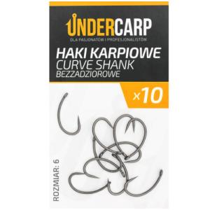 UnderCarp Curve Shank r.6 10szt. teflonowe haki karpiowe