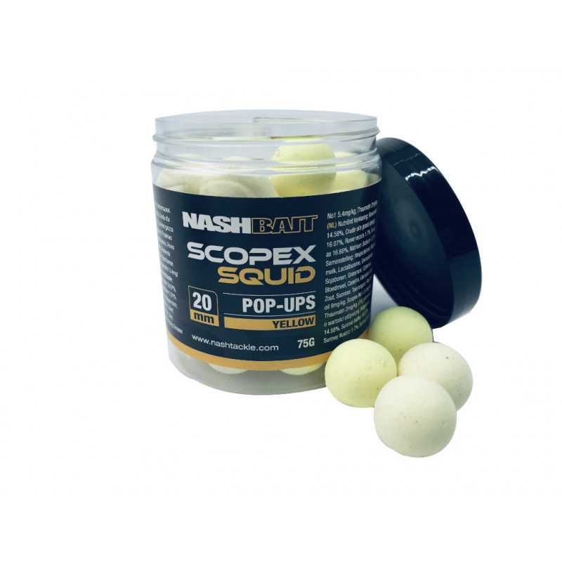 Nash Kulki pop ups scopex squid yellow 20mm 75g