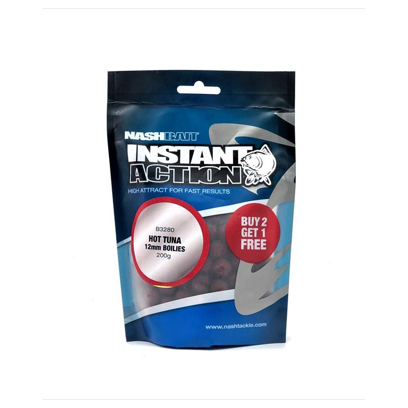 Nash Instant Action 12mm Hot Tuna Boilies 200g