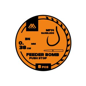 Mikado MF14 pushstop bezzadziorowy r.6 0.25mm 38cm 8szt. gotowe przypony
