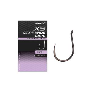 Matrix X9 Carp Wide Gape Barbless r.16 10szt. haczyki
