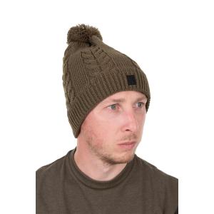 Fox Khaki Knitted Bobble czapka